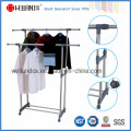 Adjustable DIY Double-Rod Extended Steel Cloth Dryer Rack Stand